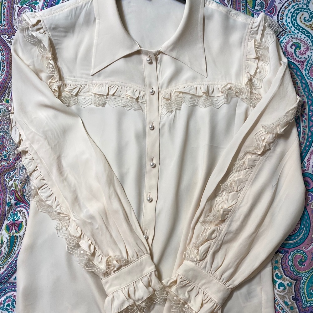 Philosophy di Lorenzo Serafini Ruffle Blouse